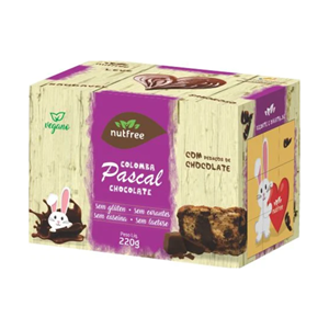 Colomba Pascal Chocolate Sem Glúten Sem Leite Vegano - 220g