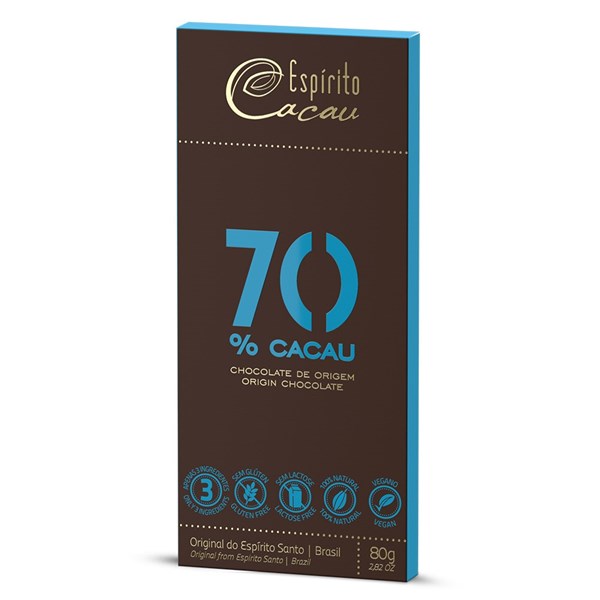 Tablete de Chocolate 70% Cacau - 80g