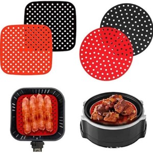 Forro de Silicone Para Fritadeira Airfryer 19cm Reutilizável, Antiaderente Limpeza Facil