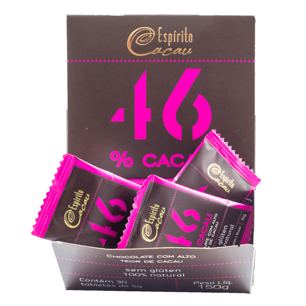 Kit Tablete de Chocolate 46% Cacau - 5g (30 un)