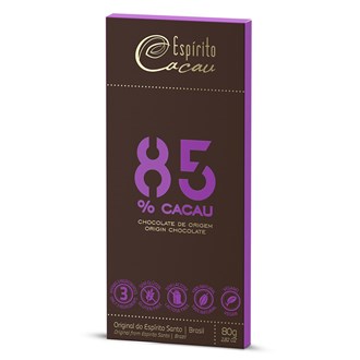 Tablete de Chocolate 85% Cacau - 80g
