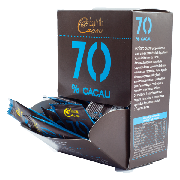 Kit Tablete de Chocolate 70% Cacau - 5g (30 un)