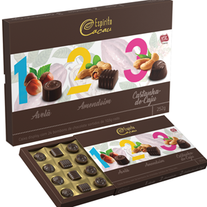 CAIXA DE BOMBOM 3 SABORES P/ PRESENTE - 252G