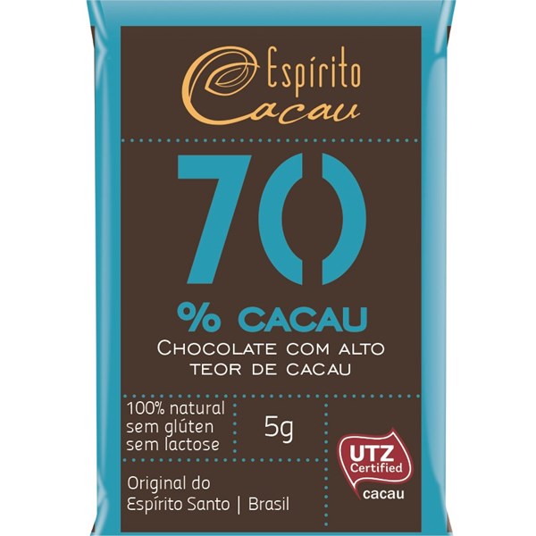 Kit Tablete de Chocolate 70% Cacau - 5g (30 un)